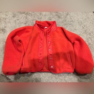 Old Navy Active Bright Red Fleece Jacket